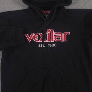 Vexilar Hoodie Mens Medium Black Cold Snap Gear Quarter Zip Embroidered Logo